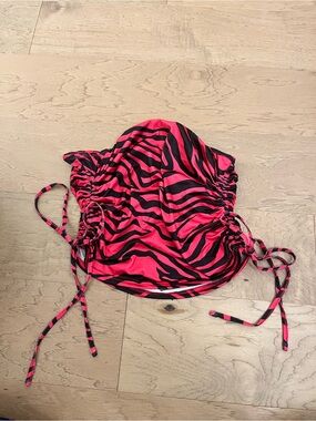 Shein tube top - hot pink and black